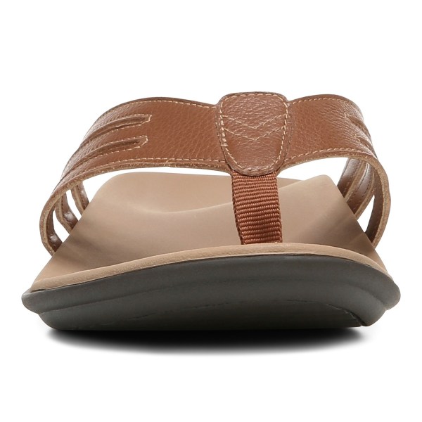 Vionic Sandals Ireland - Alta Toe Post Sandal Brown - Womens Shoes Sale | MPAOJ-1078